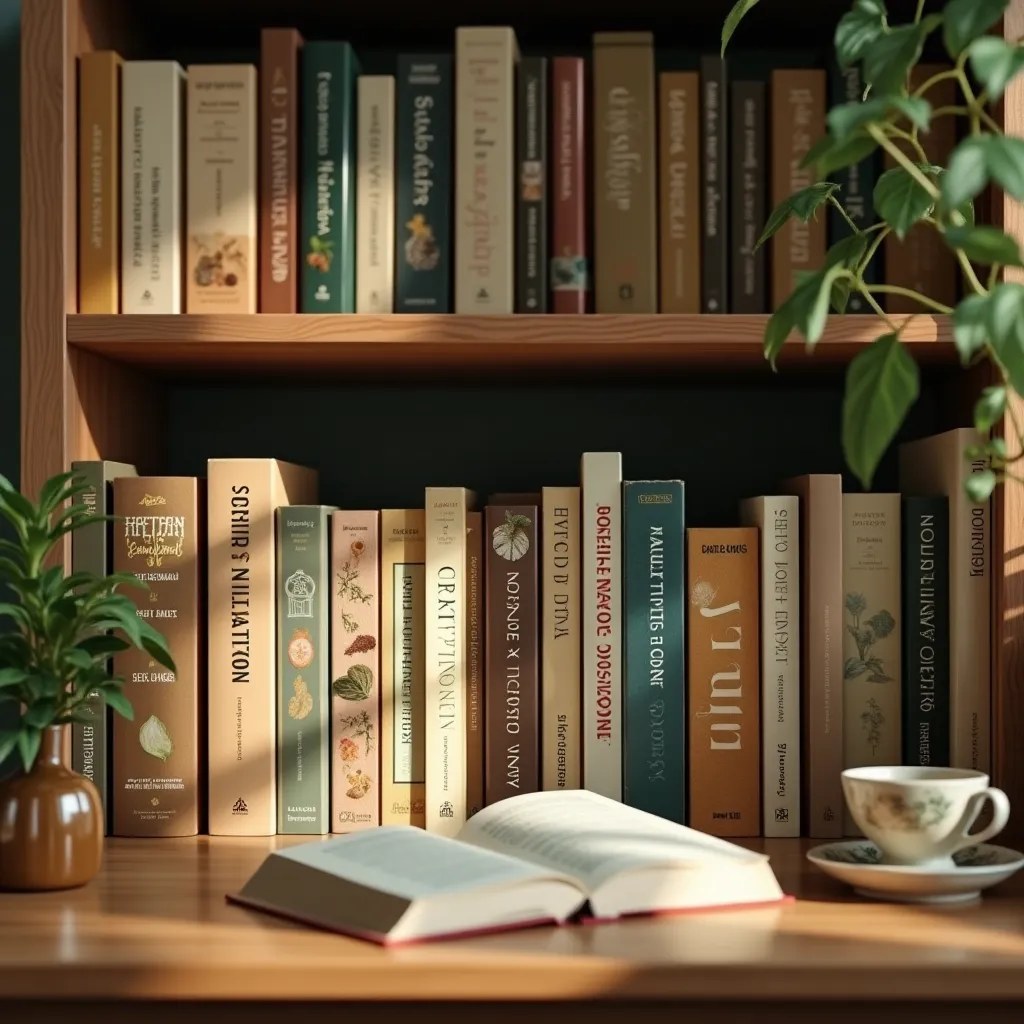 Bibliothèque de livres sur la nutrition et la santé